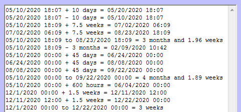 Date duration store calculator